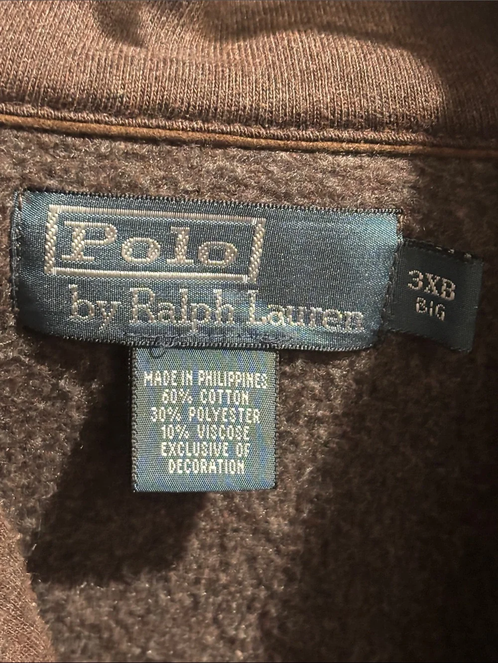 Polo by Ralph Lauren Men's Brown Pullover 3XB